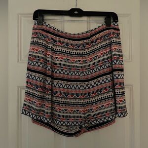 Hinge Colorful Aztec Print Shorts